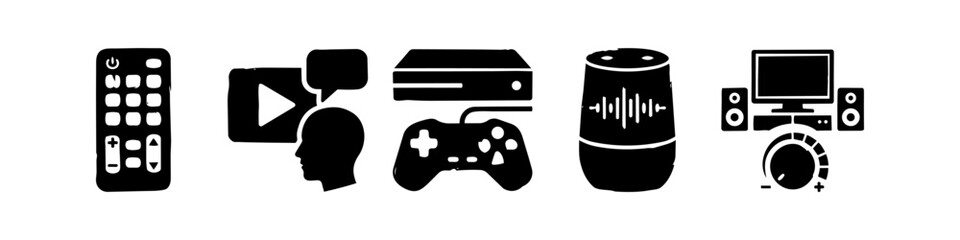 Digital Media Grunge Icon Set © Victor