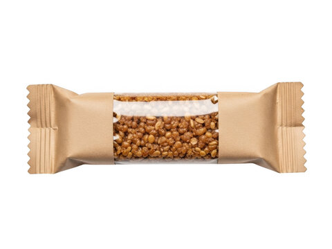 Granola bar in a paper wrapper