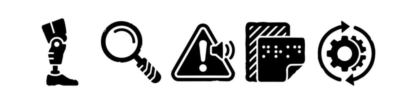 Distressed Accessibility and Process Icon Set