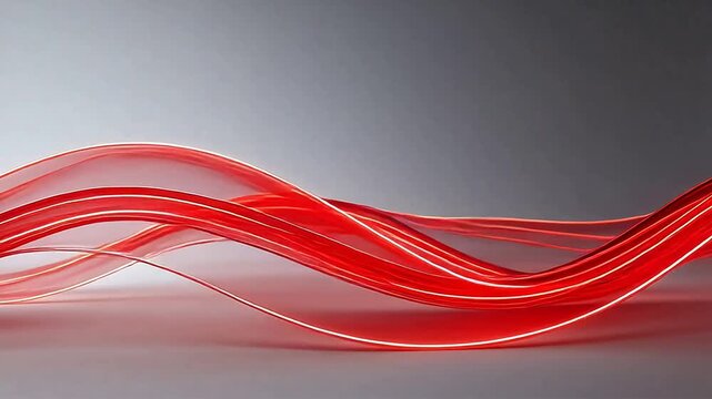 Red glowing wavy lines on gray background