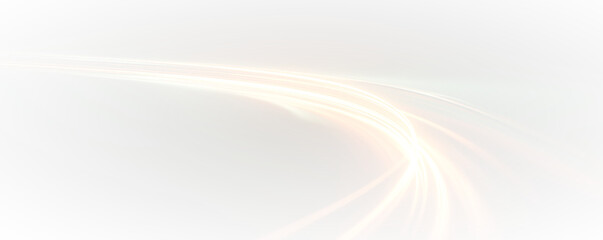 Futuristic fast beam swirl with neon laser speed lines on cyber road, glowing motion blur effect, police car silhouette, blue energy wave curve vector illustration design art concept. © Alina