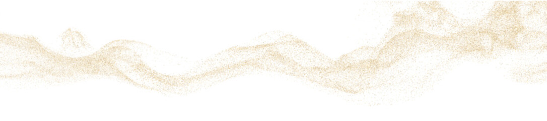 Abstract shiny gold glitter wave design element with sparkling particles. Isolated transparent PNG overlay for Merry Christmas Happy New Year greeting cards invitations and festive decoration card © Sergey