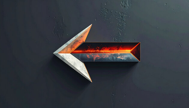 Metallic Arrow Graphic Element Design