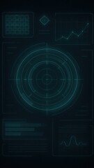 Obraz premium Futuristic digital interface mobile wallpaper