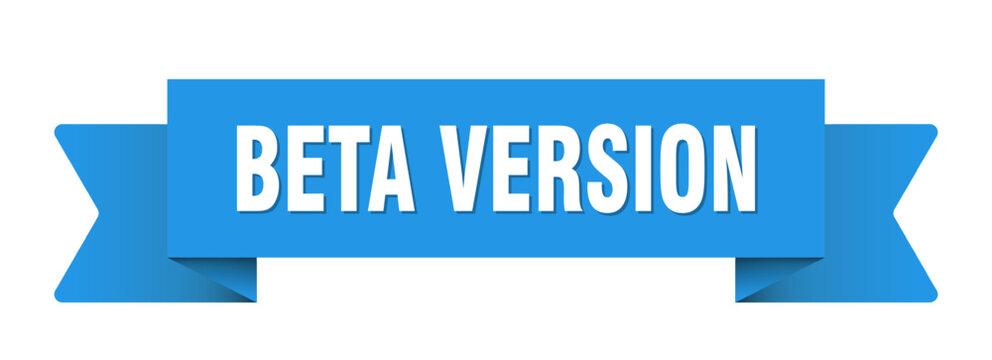 beta version ribbon isolated on transparent background. beta version ribbon
