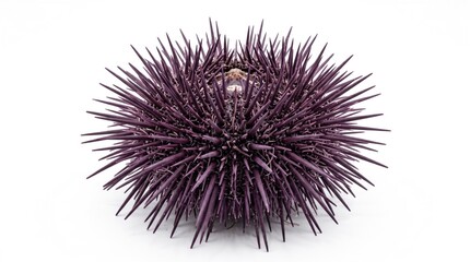 Naklejka premium Purple Sea Urchin on White Background