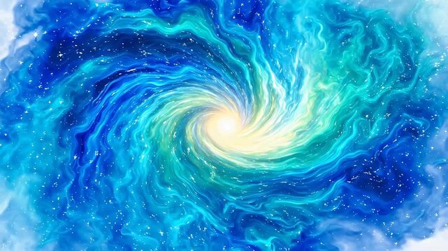Galaxy spiral with stars