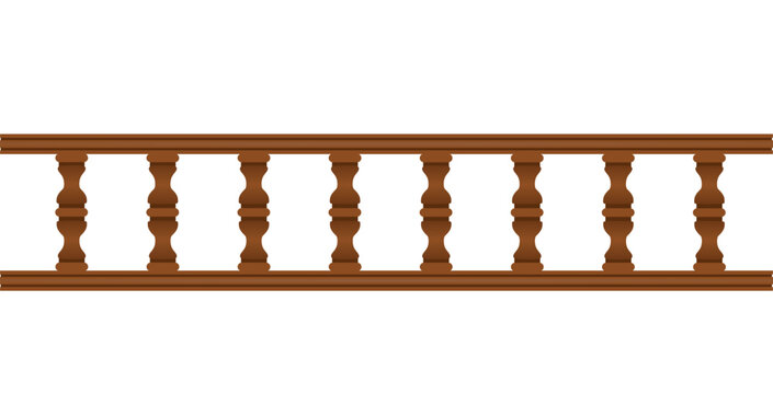 Wooden home fence. vector illustration