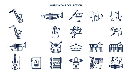 Music Icons Collection: Instruments, Notes, and Symbols © heru