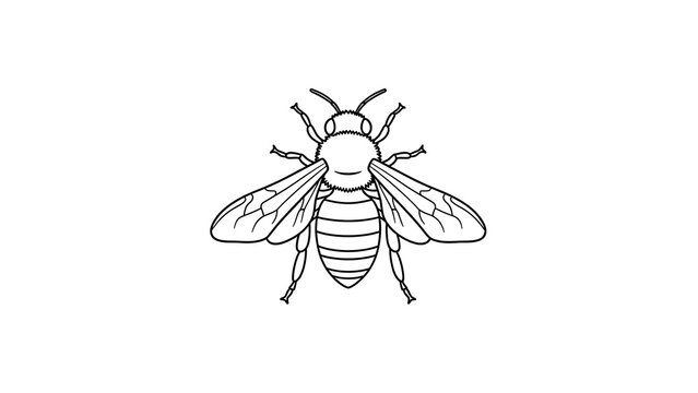 Simple bee vector illustration