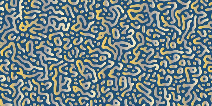 A vibrant vector backdrop with an abstract, organic maze pattern, featuring bold, wavy lines and a retro, colorful design that forms a seamless and geometric labyrinth