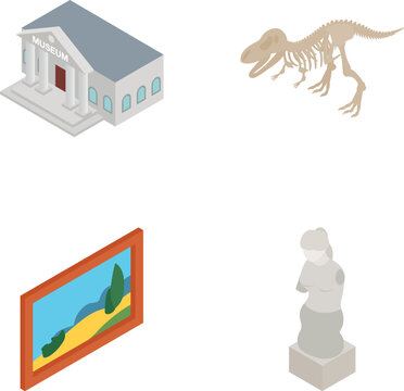 Collecting cultural history objects and artworks in a museum setting using isometric icons