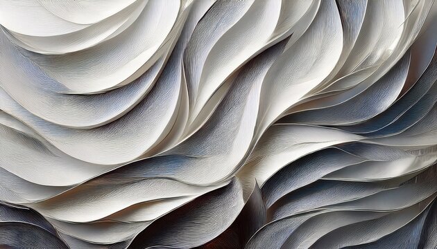 Paper Textures With White Silver Leaf