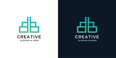 Abstract letter B logo design. icons for business of luxury, elegant, simple graphic inspiration © Urwah