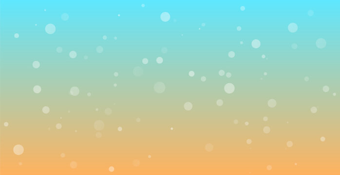 Abstract Blue and Brown Gradient Background with Bokeh Light. Summer Design Concept. Vector Illustration