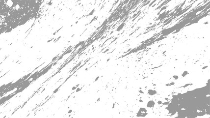 Fototapeta premium Abstract grey paint splatters and streaks on white background textured pattern
