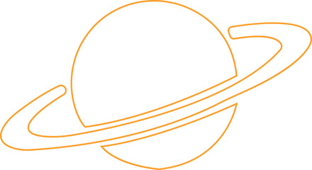 Saturn planet, ringed world and galaxy icon in line style vector, space, cosmic, astronomy, orbit, universe symbols bundle © AbdulJabbar