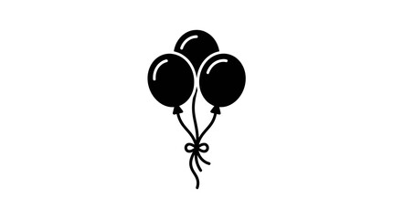 Three Balloons Vector Icon © mbendo