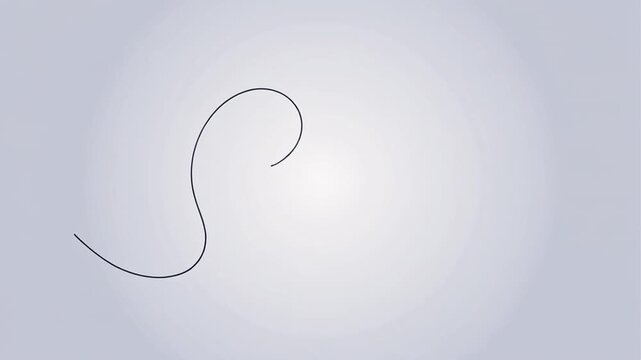 hand drawing smooth continuous line art on blank surface