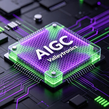 AIGC Valley Electronic Devices, the "AIGC" logo refers to valley electronic devices based on two-dimensional hexagonal boron nitride, with valley polarization visualization.