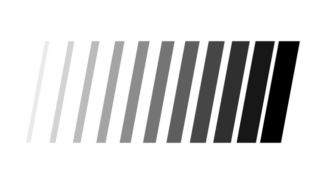 abstract speed lines gradient bar. monochrome speed bars element for motion blur and transition progress indicator