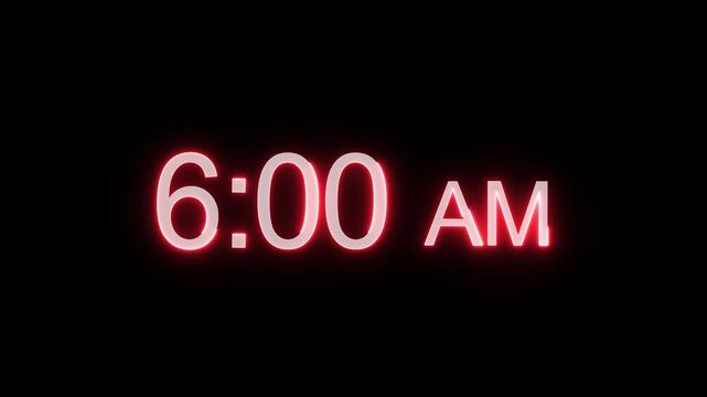 6:00 AM text animation background. and creating a stunning text animation.