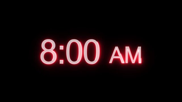 8:00 AM text animation background. and creating a stunning text animation.
