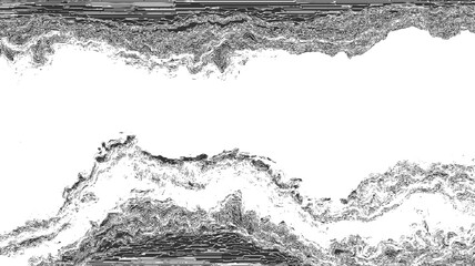 Obraz premium Abstract monochrome topographic map lines forming textured landscape contours on white background black