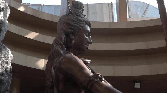 Giant statue of Shiva, one of the principal deities in Hinduism.