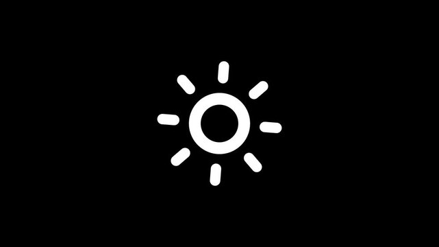 Daytime and Nighttime Toggle Animation. Animated Switch Mode Line UI Icon, Day and Night Toggle Seamless Loop with Alpha Channel