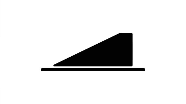 Minimalist Black Volume Control Icon on White Background.