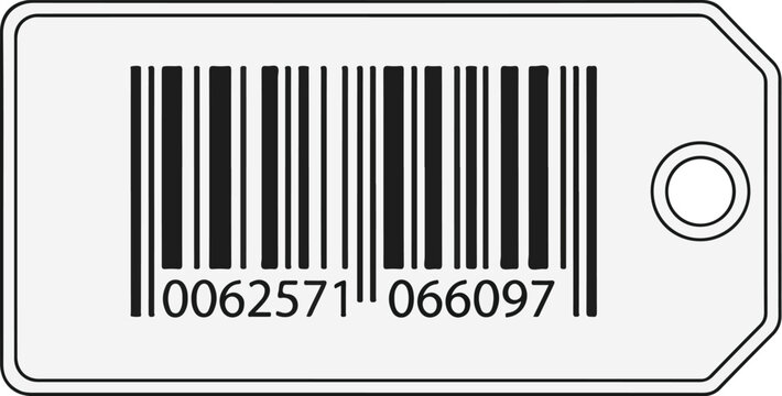 Stylized barcode scan pattern on modern identification card