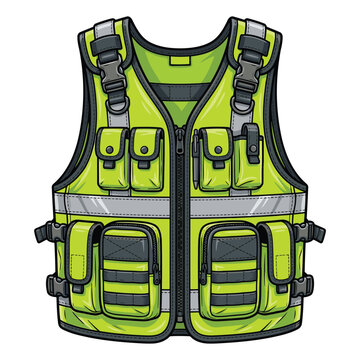 police green stabilo vest vector image 