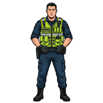 police green stabilo vest vector image 