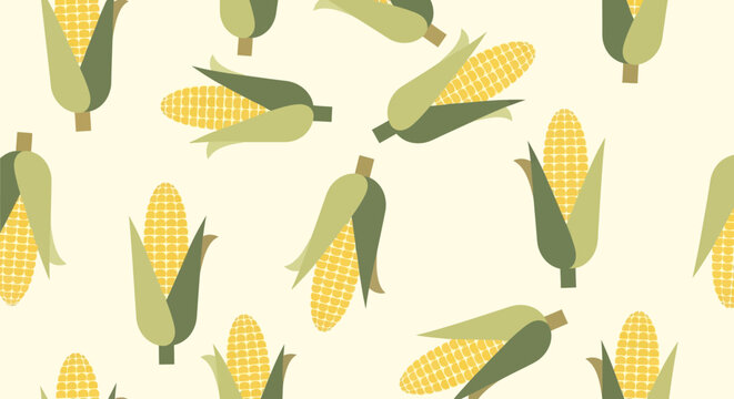A pattern of corn on the cob.