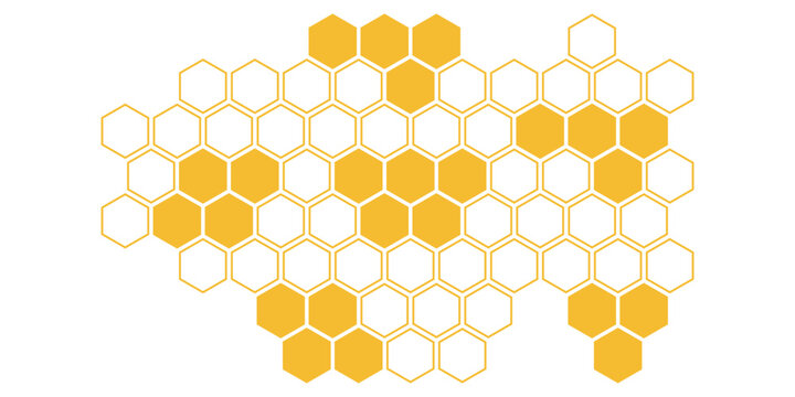 simple golden color honeybee pattern art.