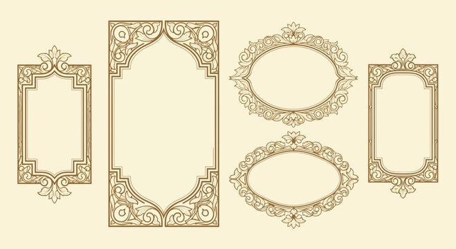 Ornate Vintage Frames Collection: Decorative Borders for Art & Design