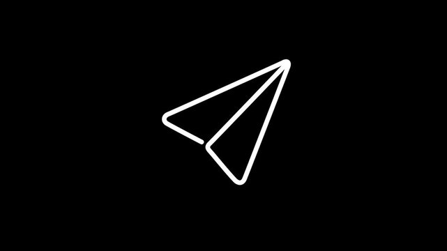 Animated Paper Plane Icon. Paper Airplane Animated Icon for Digital Marketing and Business Communication.