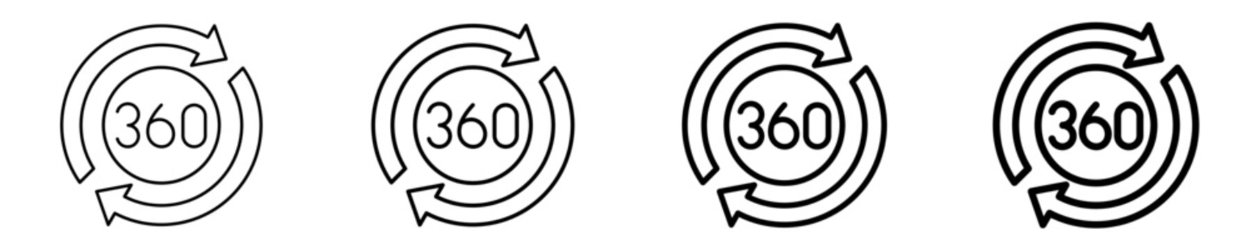 360 Feedback  Icon Set Different Style Collection