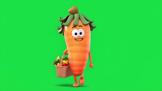 Cute Carrot Farmer Mascot Illustration