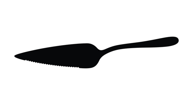 knife silhouette on white background cutlery blade handle sharp tool