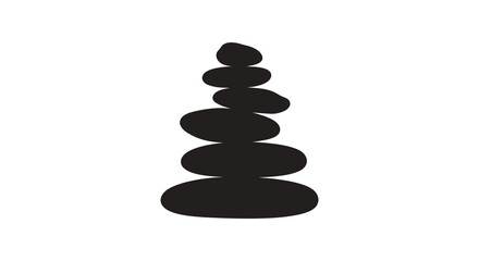 Fototapeta premium stacked stones silhouette balance zen meditation wellness calm peaceful minimalist