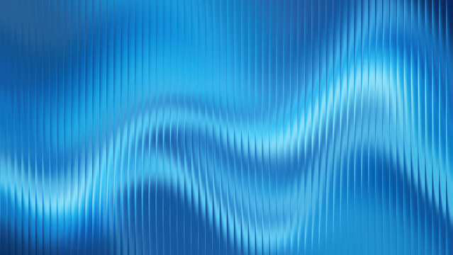 Abstract blue wavy lines with light reflections in a modern digital design for backgrounds or banners