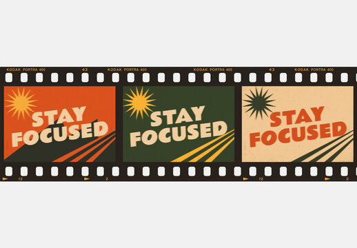 Analog Film Strip Frame Template, Retro Photo Border and Vintage 35mm Polaroid Mockup Overlay