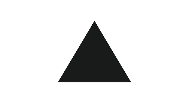 triangle shape on white background silhouette geometric simple minimalist design