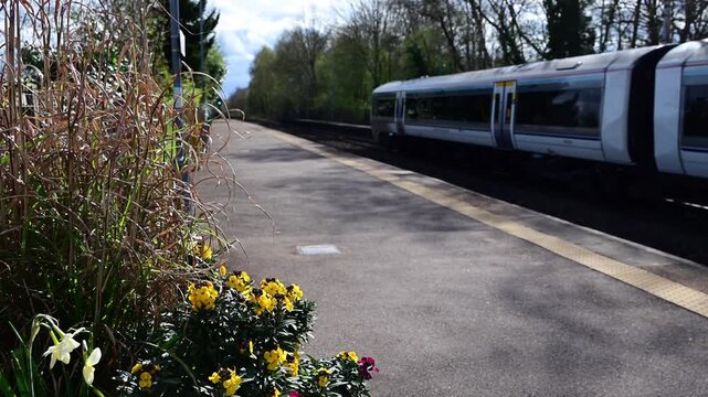 English commuter passenger suburban railway statiom west midlands england uk