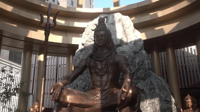 Giant statue of Shiva, one of the principal deities in Hinduism.