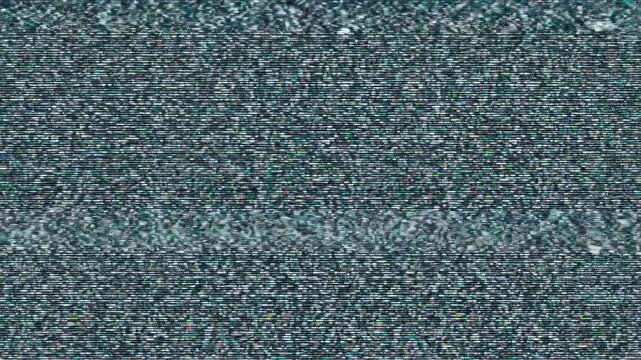 Glitching screens: dynamic noise and pixelated patterns in motion