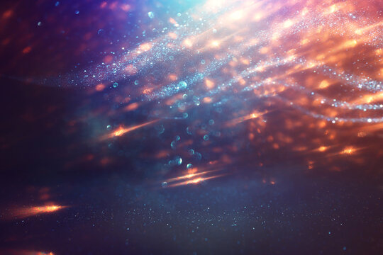 Abstract background of soft focus bokeh lights