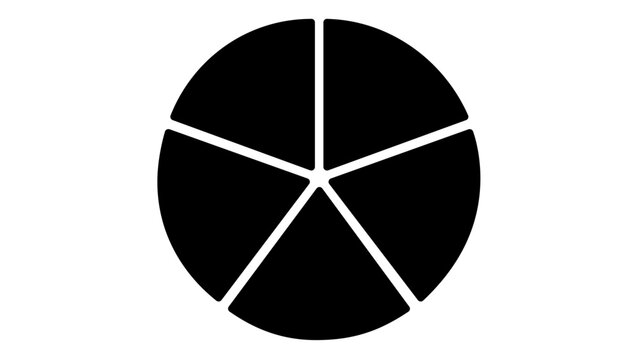 Customizable vector icon illustration of a pie chart with editable stroke for business reports data analysis and financial statistics visualization with adjustable line weight for modern UI design.